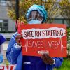 Public health workers, doctors and nurses protest over lack of sick pay and personal protective equipment